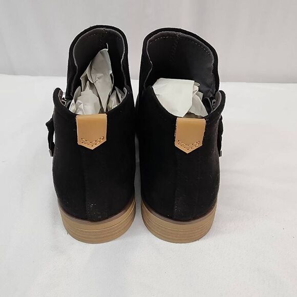 Dr Scholls T Astir Bootie Shoes Black Womens Size 8M Side Zip Ankle - Picture 5 of 7